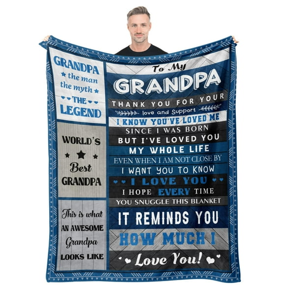 Colcha acogedora Quilazy Grandpa Gifts de 152 x 127 cm
