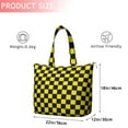 thumbnail image 4 of Yellow and Black Checkered Pattern Travel Tote Bags for Women Carry On,Large Weekender Bags for Women Travel,Multi Functional Duffle Bag for Work,Shopping,Sports, 4 of 5