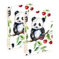 thumbnail image 2 of Ckdifva Baby Panda Cherry A5 Ring Binder Notebook Journey Note Diary College Ruled Study 60 Pages, 2 of 8