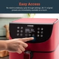 thumbnail image 4 of COSORI Air Fryer 5.8QT Oil-Free XL Electric Hot Air Fryers Oven, Programmable 11-in-1 Cooker with Preheat & Shake Reminder, Equipped Digital Touchscreen and Nonstick Basket, 100 Recipes, Red, 4 of 7