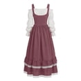 thumbnail image 5 of Renaissance Costume Women Halloween Medieval Pirate Dress Party and Casual Daily Pink XL, 5 of 6