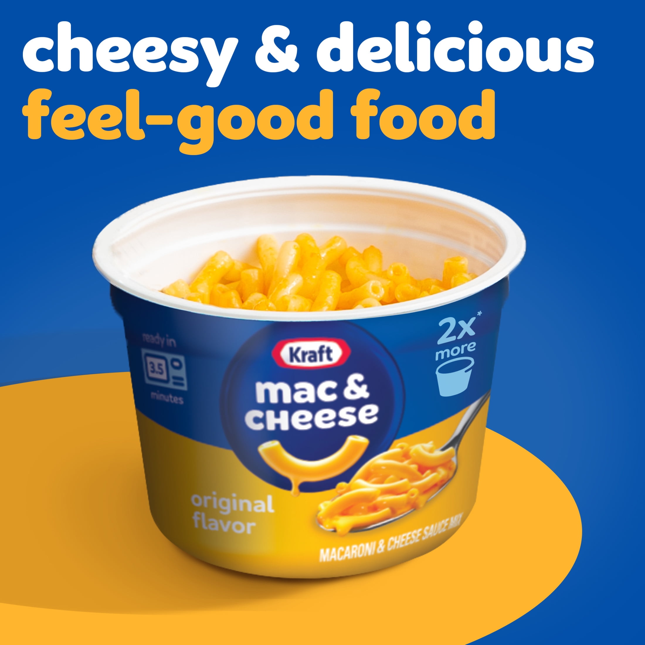 Kraft Mac and Cheese, 1 Big Cup, for Easy Dinner or Dinner Sides, Original Flavor, No Artificial Flavors, Preservatives or Dyes, 4.1 oz