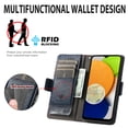 thumbnail image 4 of Case for Samsung Galaxy A03S Cover Leather Wallet Folio Case Book Design Flip Magnetic Closure - Blue, 4 of 5