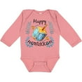 thumbnail image 3 of Inktastic Happy Hanukkah Dreidel and Laurels Boys or Girls Long Sleeve Baby Bodysuit, 3 of 5