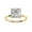 Yellow Gold, variant on Hidden Halo Solitaire Engagement Rings for Women, Center 7.5mm Princess Cut Lab Created Moissanite Wedding Anniversary Ring in 10K Solid Rose Gold Size-4