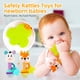 thumbnail image 5 of Sonajeros para bebés de 0 a 6 meses, juego de 2 sonajeros para bebés de 0 a 6 meses, sonajero de peluche suave con agarre manual, sonajero para bebé, accesorio de viaje sensorial con sonido chirriante, 5 of 5