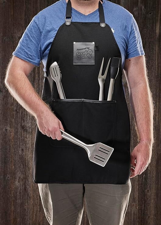 Mr. Bar-B-Q Barbecue Grilling Apron Powered by Scrub Daddy