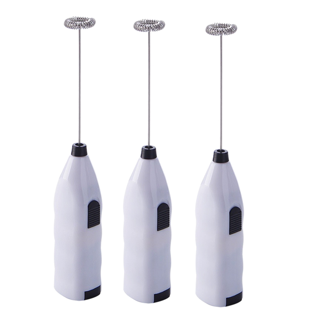 Fully Automatic Agitator Coffee Stirring Rod of Milk Bubbler Electric Egg Beater Mini Eggbeater Cream Beater White