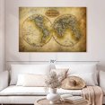 thumbnail image 2 of Elephant Stock Discover The World Map Wall Art - Horizontal Canvas Wall Art - Living Room Wall Decor - Map Canvas - Gray And Brown Decor - 51" x 34", 2 of 4