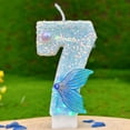 thumbnail image 1 of Birthday Number Candles For Cake Blue Number Candle Fun Glitter Cake Topper Birthday Decorations Cupcake Topper For PartySupplies, 1 of 4