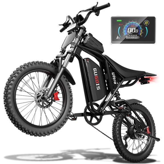 750W Electric Bike for Adults, 23" *3.0 Fat Tire Electric Mountain Bike, 52V 25Ah Battery Ebike, LCD with NFC Unlock, Max.28mph & 90 Miles, Hydraulic Brakes Electric Bicycle, UL2849 Black