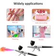 thumbnail image 2 of Portable Double Action Airbrush Nozzles Sprays Guns Pen for Model Cake Nail Car Painting Beauty Inkjet Nail Art Crafts Gold, 2 of 4