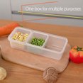 thumbnail image 4 of XWSHYW Utensilios y Gadgets de Cocina. Caja de Almacenamiento de Jengibre y Ajo para Cocina, Tres Rejillas, Refrigerador, Caja de Almacenamiento Extraíble para Mantenimiento Fresco, 4 of 6