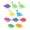 pattern, variant on Bunblic Counting Dinosaur Toy Double Sided Dinosaur Toys Pairing Montessori Counting Sorting Toy for Construction Skills Coordination Alphabet