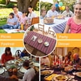 thumbnail image 5 of Rectangle Polyester Tablecloth Vintage Printed and Spill Proof Water Resistant Table Cover for Home and Kitchen (Boho Red, 55"x70"), 5 of 6