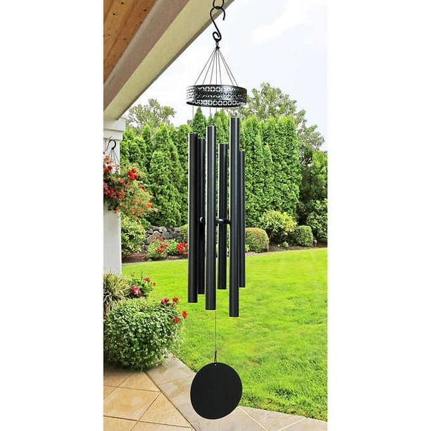 Stylecraft 60.5" Harmonic Garden Wind Chime, Black PowderCoated