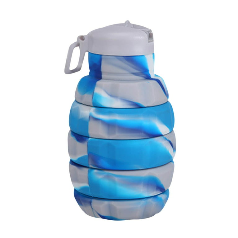 Maccabi Art Collapsible Silicone Basketball Water Bottle for Kids, 18 oz.