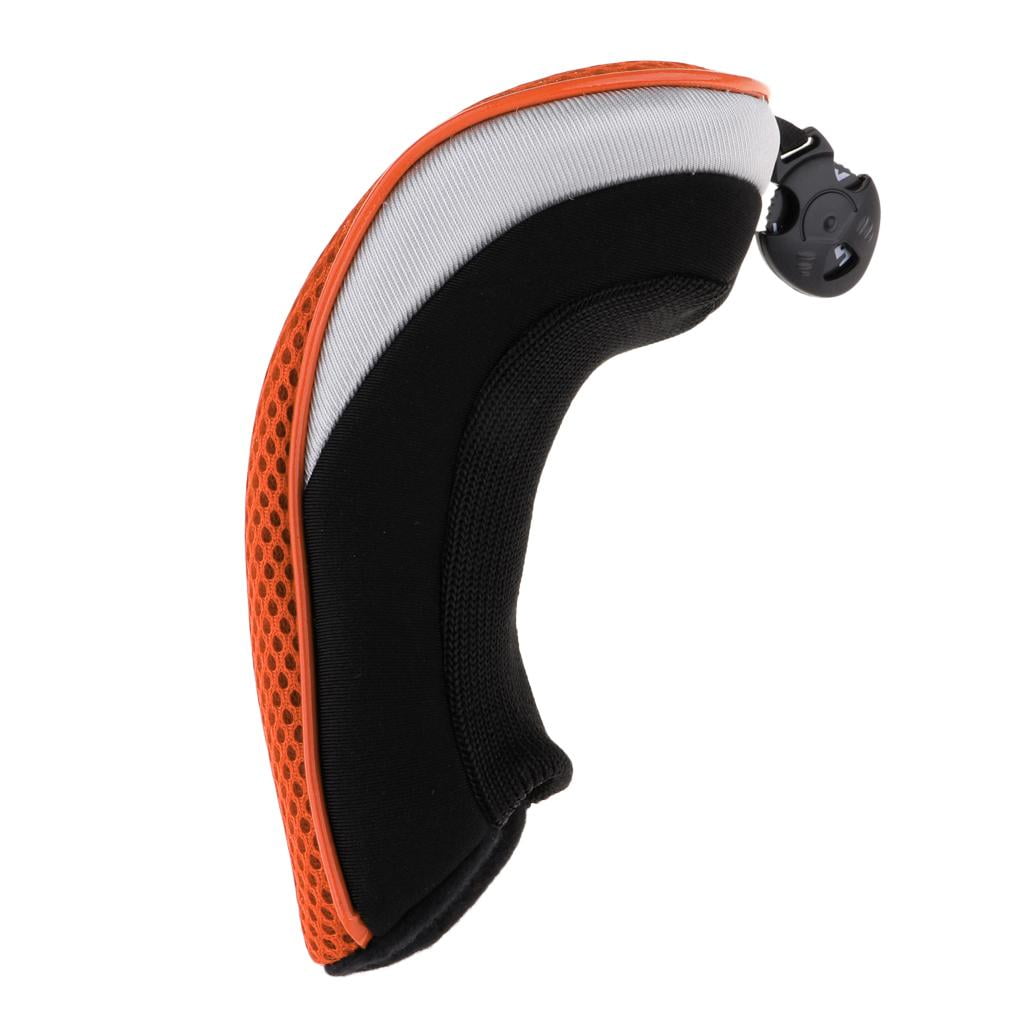 Axioma 4 Pieces Golf Hybrid UT Club Head Cover Headcover with Number Tag Orange