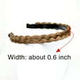 thumbnail image 3 of DIGUAN Headband Synthetic Hair Plaited Headband Braid Braided With Teeth Hair Band Accessories for Women Girl Wide 0.6 Inch (Dirty Blonde), 3 of 5