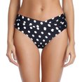 thumbnail image 2 of MGCWSH Women's Bikini Bottom Twist Front Cheeky Swimsuit Ruched Bathing Suit Bottoms Multicolor M, 2 of 3