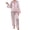 Pink, variant on ManxiVoo Printed Satin Pajama Set Long Sleeve Top and Pants Comfortable Sleepwear for Women L Size Beige