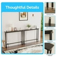 thumbnail image 4 of UBesGoo 78in Console Table with Outlet Entryway Table Long Narrow Sofa Table TV Stand, Black, 4 of 7