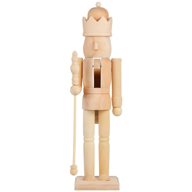 Miangastore Blank Unfinished Nutcracker Craft Decorative Graffiti Nutcracker Statue DIY Nutcracker Ornament