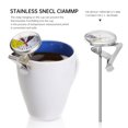 thumbnail image 2 of 6pcs Stainless Steel Thermometer Holder Drinking Cup Probe Clip Holder Tabletop Gadget (Silver), 2 of 8