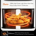 thumbnail image 2 of Kismile 5 Quart Borosilicate Glass Air Fryer, Transparent Basket, White, 2 of 10