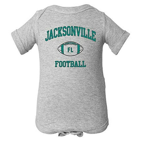 

Jacksonville Classic Football Arch - American Football Team Sports Infant Creeper - 12 Month - Heather