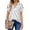 White Stripe, variant on UVN Blouses for Women Summer Short Sleeve Work Shirts Dressy Casual V Neck Print Tops