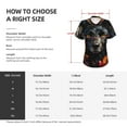 thumbnail image 4 of Vsdgher Colorful Floral Black Dog Women Shirts V Neck Short Sleeve Tops T-Shirt Basic Tees, S to 3XLSmall, 4 of 5