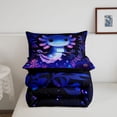 thumbnail image 5 of Manfei Aquatic Axolotl Full Size Comforter Sets,Watercolor Ocean Animal Bedding Comforter Set,Black Reversible,3 Pieces,1 Comforter and 2 Pillowcases, 5 of 7