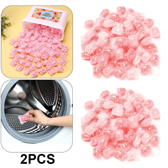 200 Uds. Perlas Potenciadoras Aroma para Lavandería Duraderas Herramientas Limpieza El () Rosa