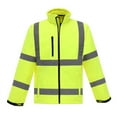 thumbnail image 1 of High Visibility Reflective Safety Jacket Workwear Waterproof Bomber Quilted Lining Jacket Lightweight for Women (Yellow,S), 1 of 4