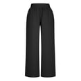 thumbnail image 4 of AUNVITO Women's High Waist Wide Leg Pants with Elastic Waistband and Pockets Casual Relaxed Fit, 4 of 8