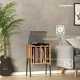 thumbnail image 4 of Record Player Stand with Vinyl Storage - Rustic End Table for Living Room, 4 of 7