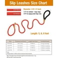 thumbnail image 5 of Dog Leashes for Medium Large Dogs, Dog Leash Slip Lead, Dog Training Leash Strong Heavy Duty Braided No Pull Training Lead Leashes for Small Medium Large Dogs, Orange, 5 of 8