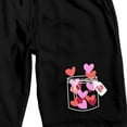 thumbnail image 2 of Valentine's Day Jar of Hearts Men's Black Lounge Shorts, 2 of 4