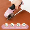 thumbnail image 3 of Cordless Electric Scissors, Cardboard Cutter with Safety Lock Electric Mini Cutter Power Rotary Scissors for Leather Felt Rug Box with Storage Box Pink, 3 of 5