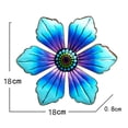 thumbnail image 2 of Metal Flower Wall Art Sculpture Outdoor Hanging Ornament for Garden Home Decor, 2 of 5