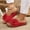 Red, variant on Ladies' Floral Embellished Wedge Platform Slides, Soft Non‑slip Cushioned Slip‑on Breathable Summer Footwear Beige 40