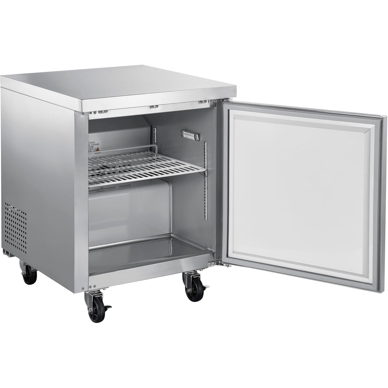 Nexel® Undercounter Refrigerator, Solid Door, 5.5 Cu. Ft., Stainless Steel