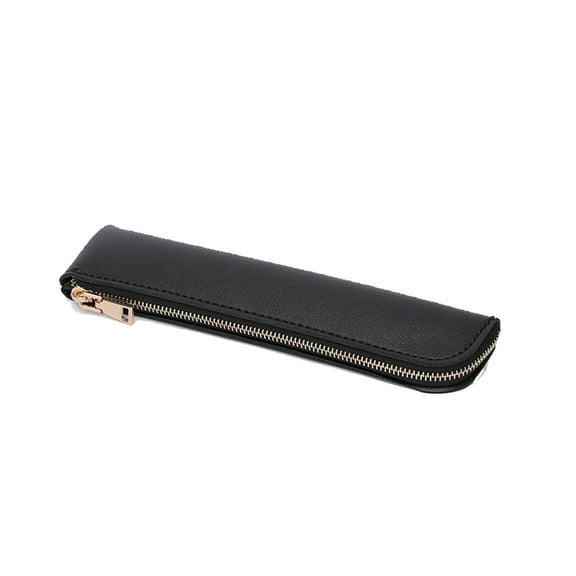 PU Leather Pen Sleeve Exquisite Pen Pocket Small Pen Pocket 7.8''x1.8'' Zippered Pen Pouch Gift for Business Women Men