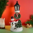 thumbnail image 3 of nvzhuang Christmas Light up Table Decoration Cute Santa/Snowman Under Streetlight Figurine Statues for Home Countertop Decor, 3 of 5