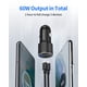 thumbnail image 3 of Cargador de coche WORSORS Dual USB C 60W PD de carga superrápida, 3 of 7
