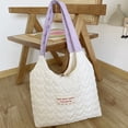 thumbnail image 4 of Bolso de hombro informal para mujer, Bolso de comestibles de gran capacidad, Color caramelo, Bolso diario para niñas, 4 of 6