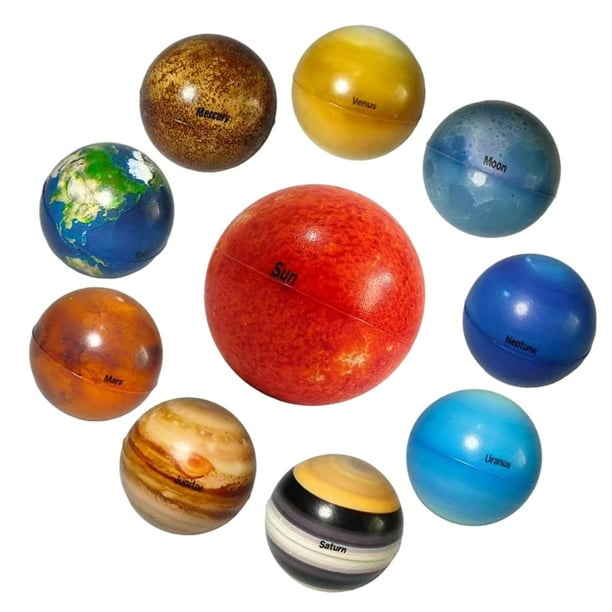 10x Solar System Planet Balls Solid Sponge Soft Ball Eight Planetary Balls  Educational Model for Table