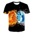thumbnail image 1 of Flame 2023 nuevas camisetas de moda ropa de verano ropa informal de dibujos animados para niños camisetas de manga corta con cuello redondo 1-14 años Old9T Gao Jinjia LED, 1 of 2
