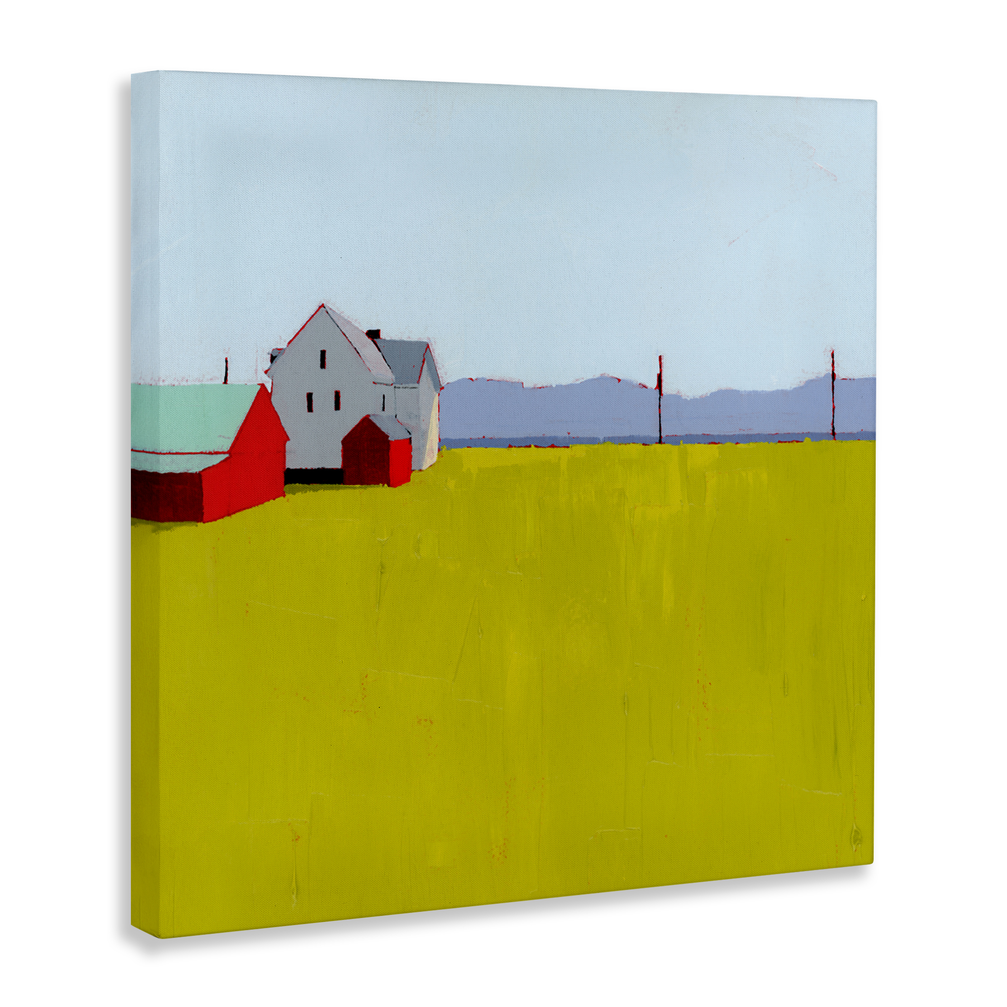 Farmhouse & Shed Landscape Canvas Wall Art, design by Ruth LaGue